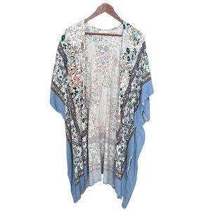 Maurice’s floral short sleeve kimono one size boho festival beach spring summer